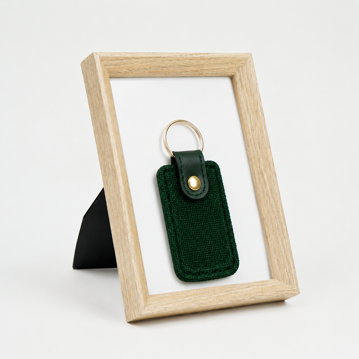 Canvas Rectangle Shape Keychain