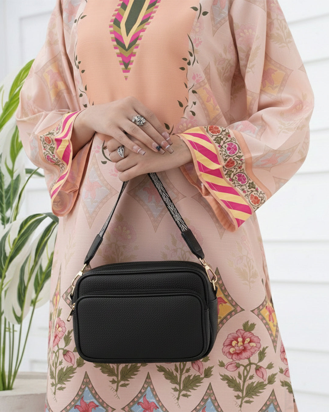 Messenger Shoulder Bag Black