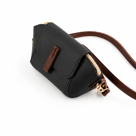 Mini Flap Crossbody Bag Black