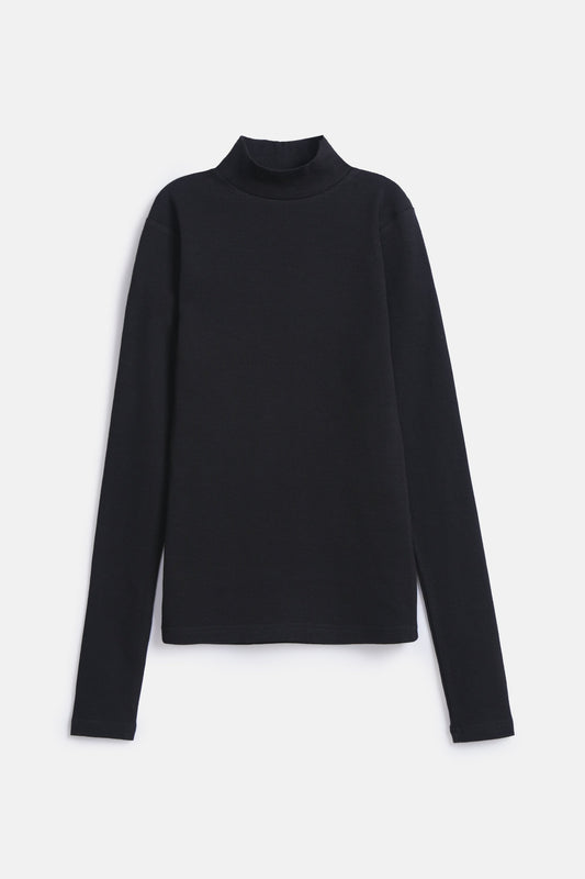 Classic Mock Neck Long Sleeve Top