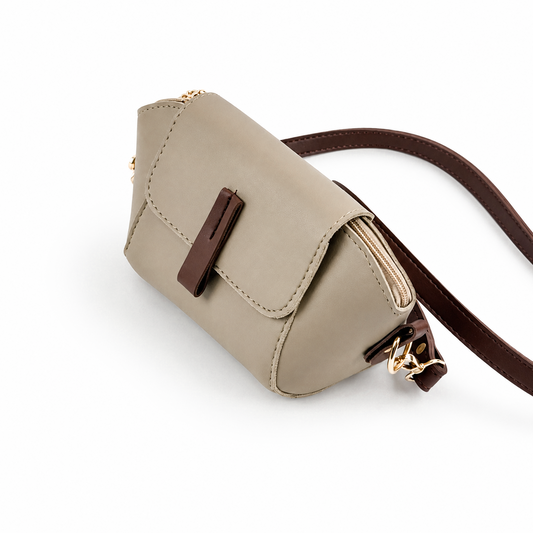 Mini Flap Crossbody Bag Beige