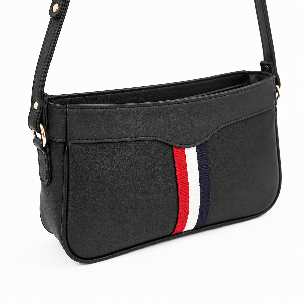 Riviera Stripe Bag Black