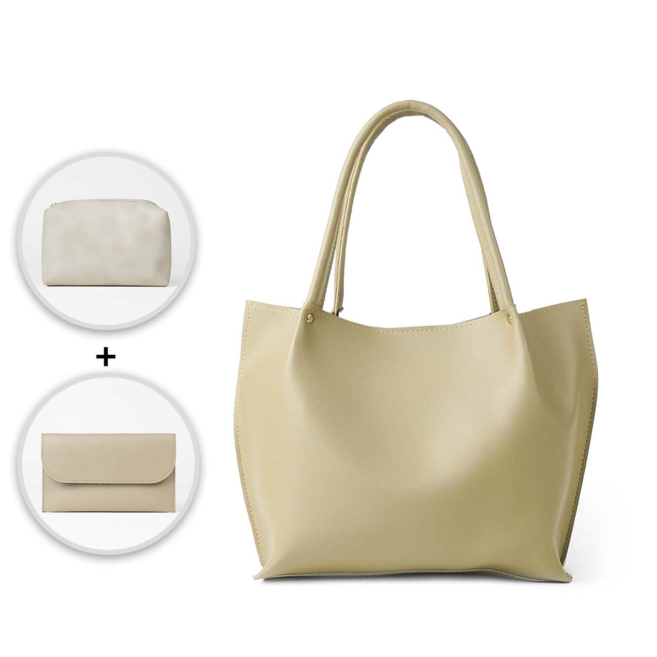 Light tan tote bag best sale