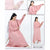 Long Sleeve Wavy Maxi Dress (pink color) 