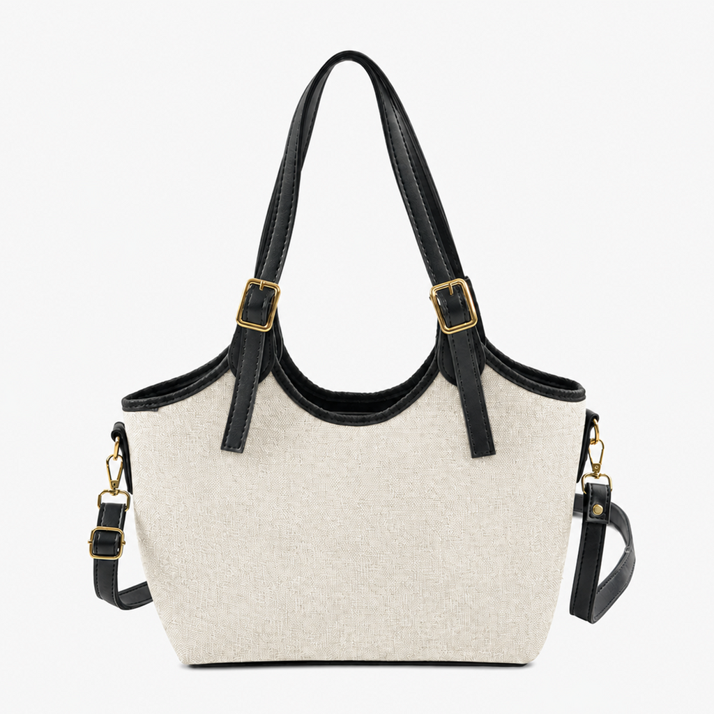 Bucket Canvas Beige & Black