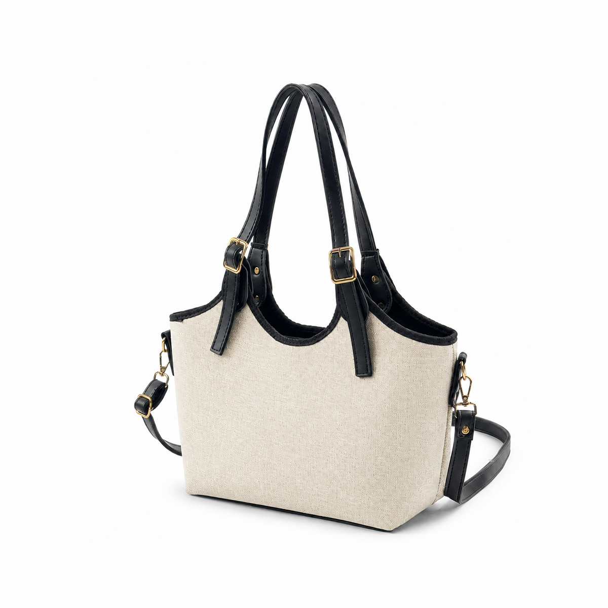 Bucket Canvas Beige & Black