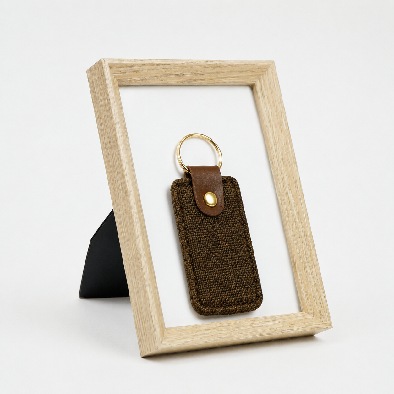 Canvas Rectangle Shape Keychain