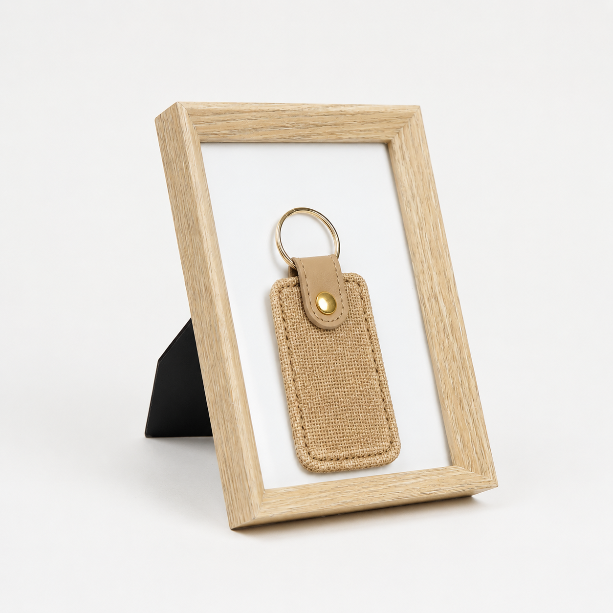 Canvas Rectangle Shape Keychain