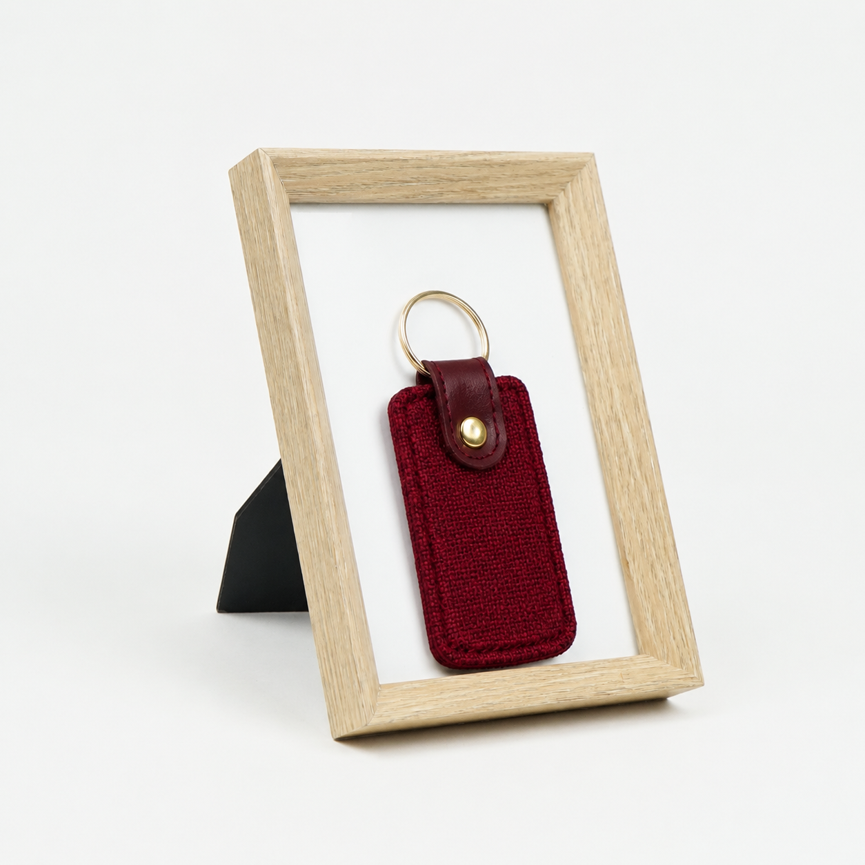 Canvas Rectangle Shape Keychain