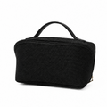 Large Capacity Travel Cosmetic Bag Canvas Black