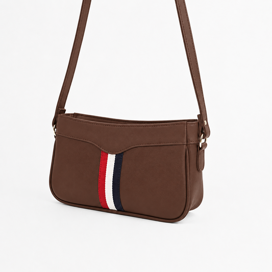 Riviera Stripe Bag Brown