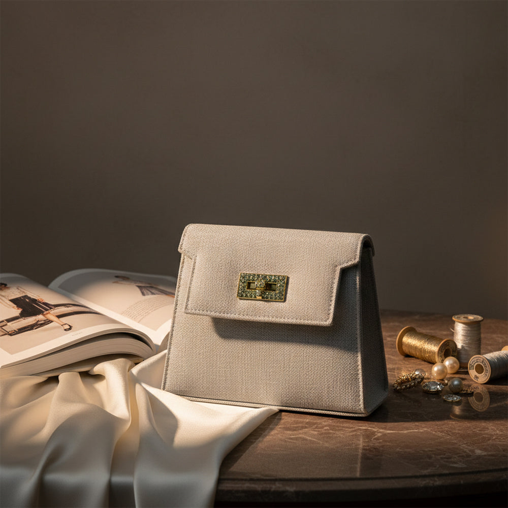 Silver Shimmer Chain Crossbody