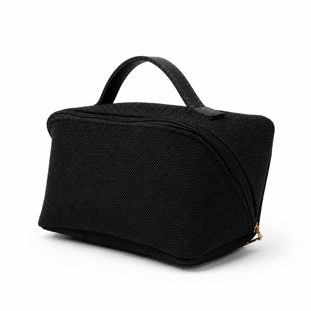 Large Capacity Travel Cosmetic Bag Canvas Black