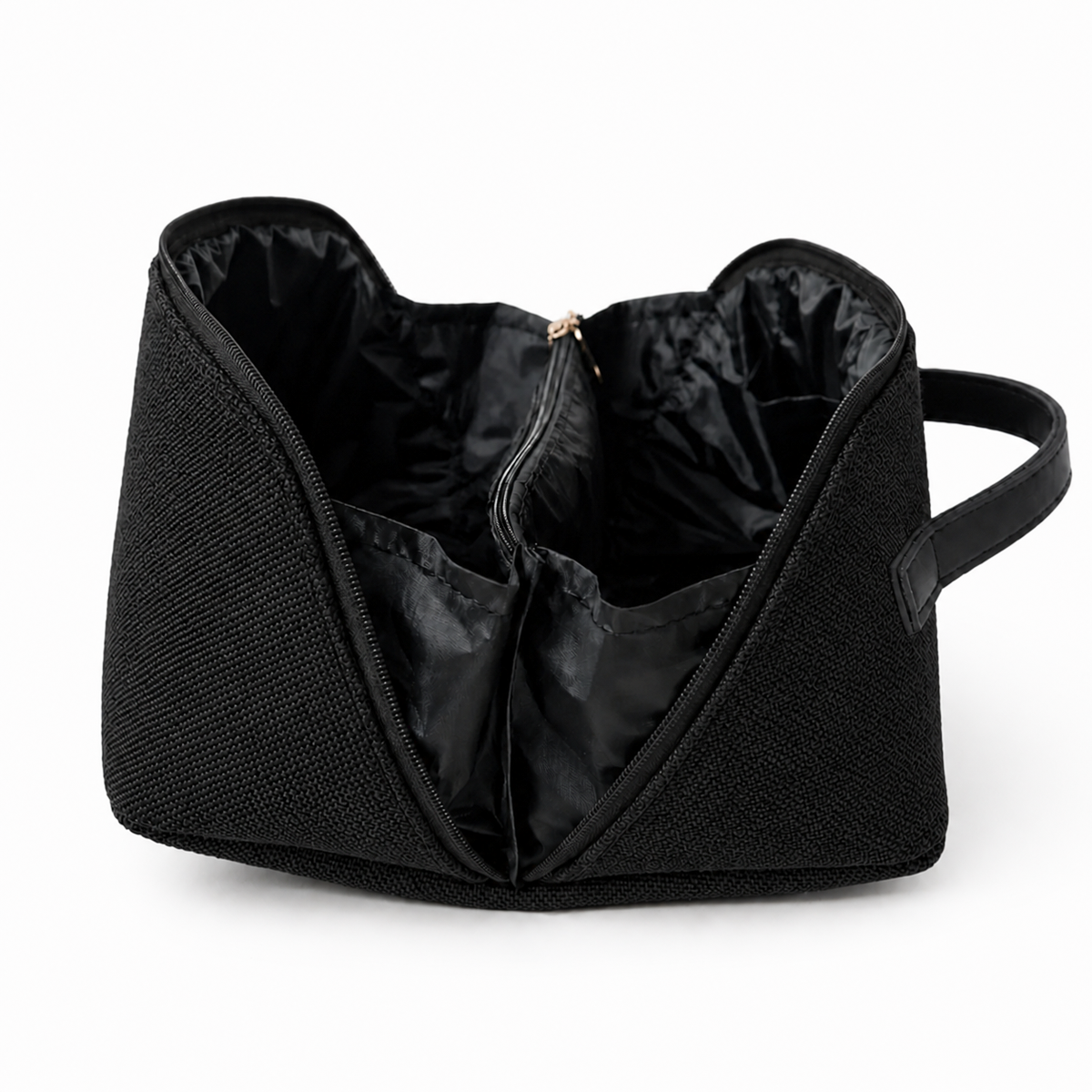 Large Capacity Travel Cosmetic Bag Canvas Black