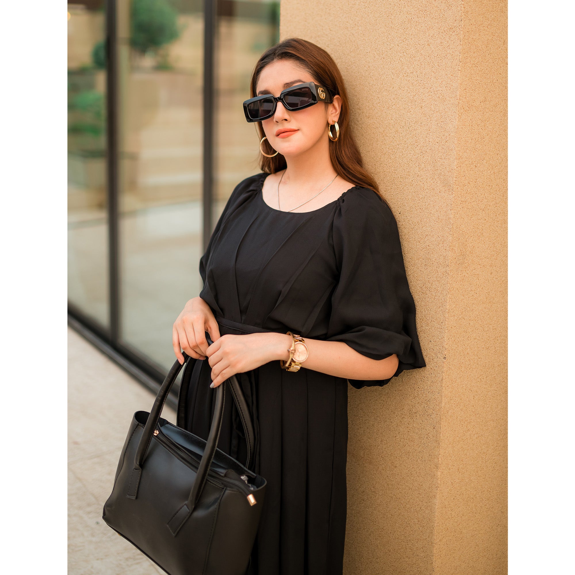 Curve maxi dress (black)