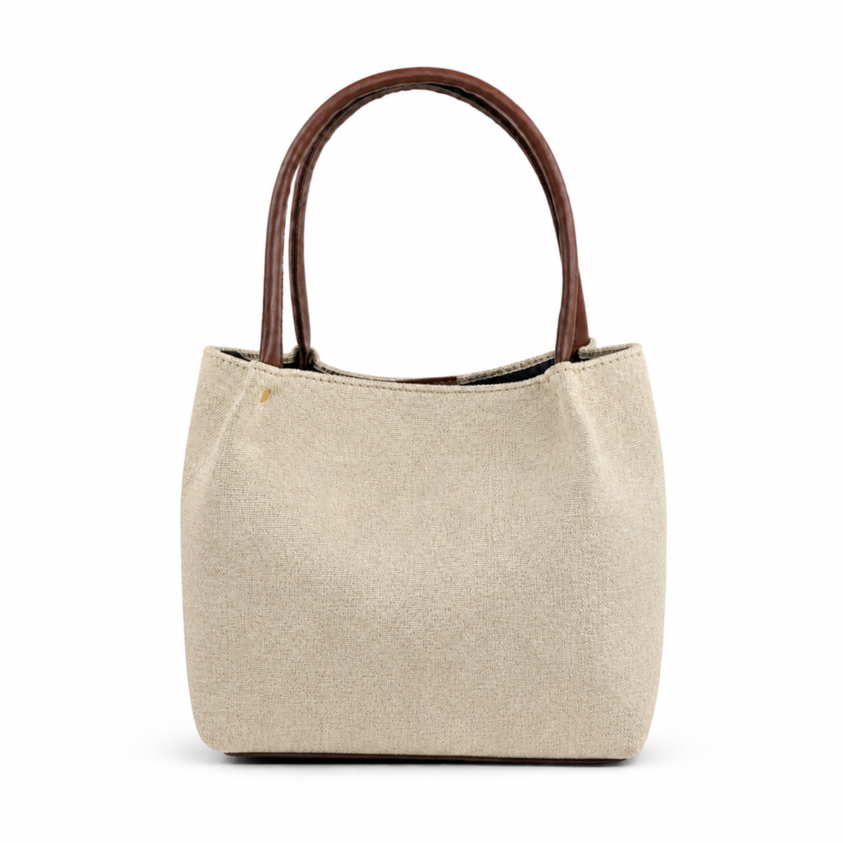 Daily Tote Canvas Bag - Premium Woven Fabric Beige