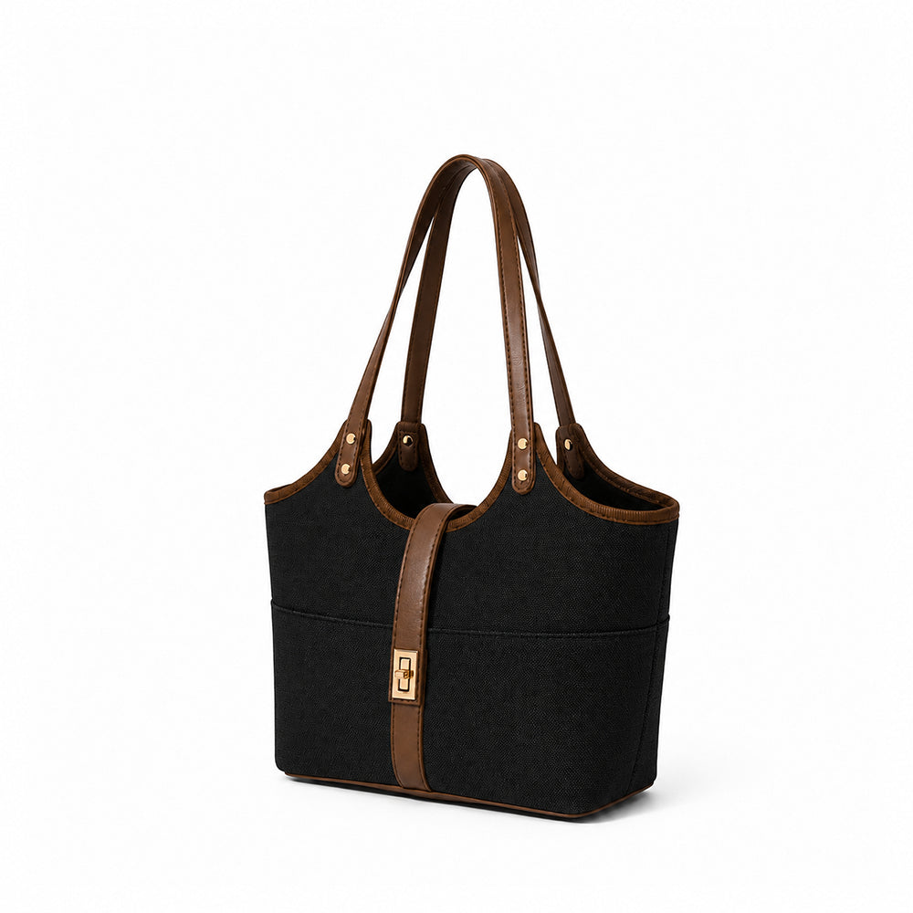 Mira Canvas Bag black & brown