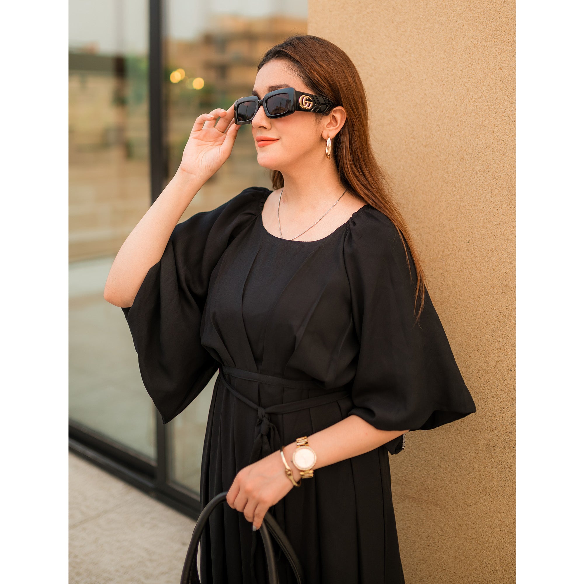 Curve maxi dress (black)