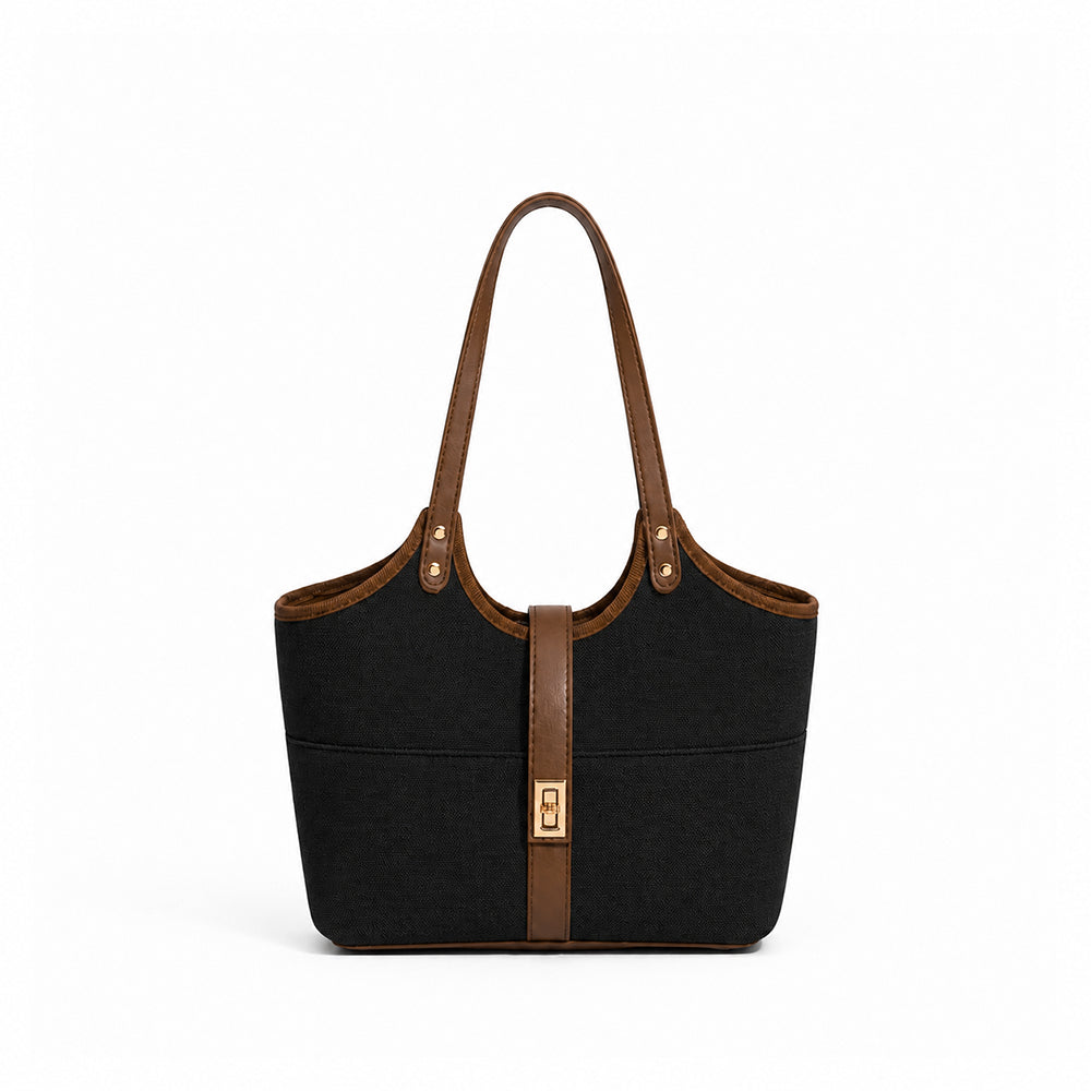 Mira Canvas Bag black & brown