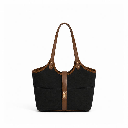 Mira Canvas Bag black & brown
