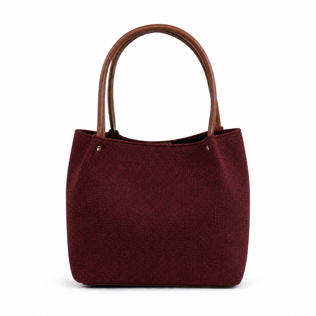 Daily Tote Canvas - Duo Deal (Maroon + Beige)