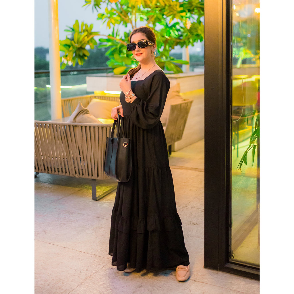 Symbol maxi dress (black)