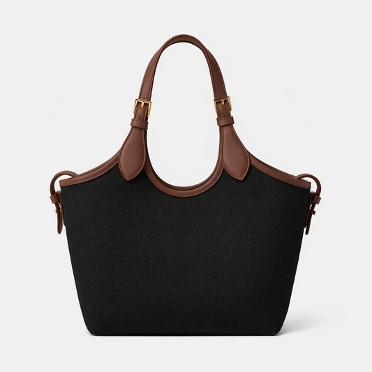 Bucket Canvas black & brown
