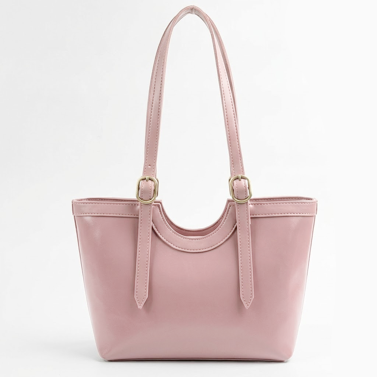 Caramel Curve Tote Bag Peach