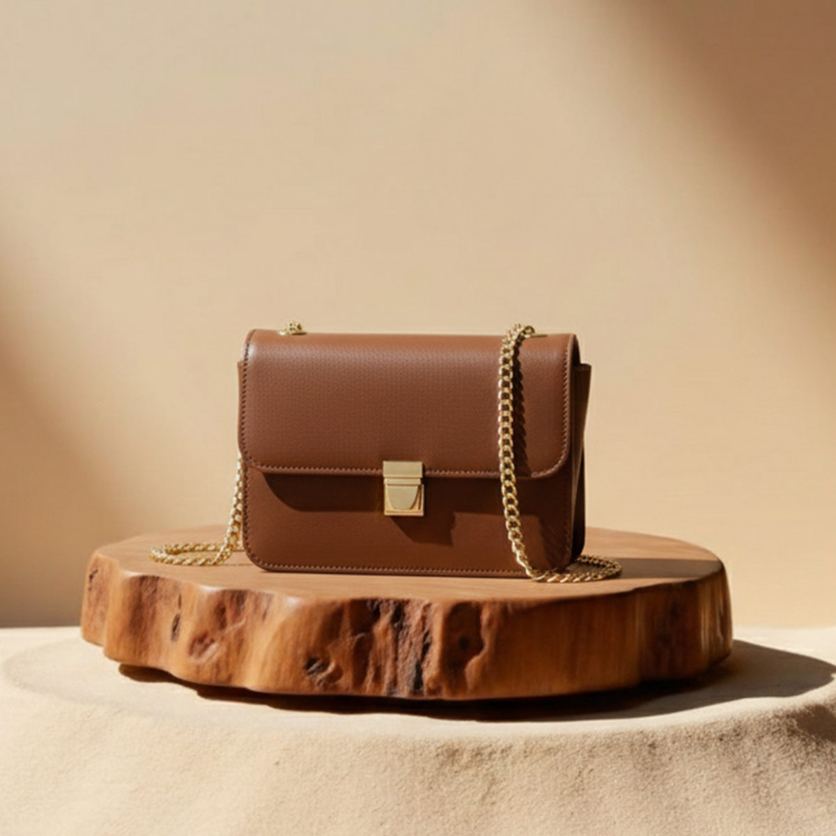 Aurelia Chain Bag Brown