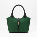 Mira Canvas Bag Green & black