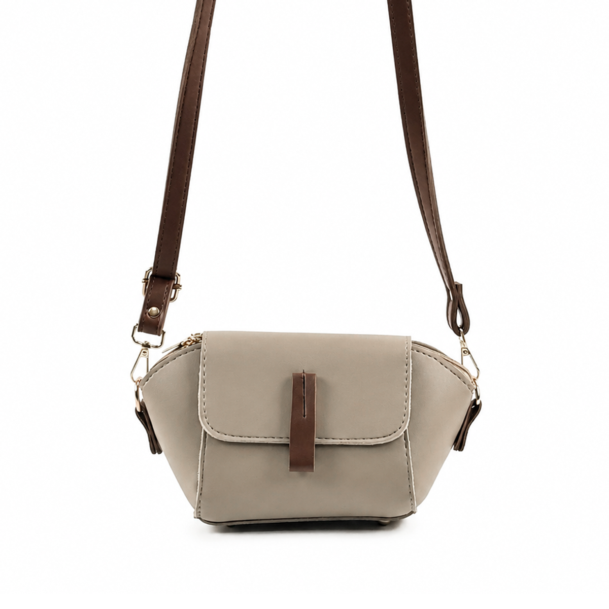 Mini Flap Crossbody Bag Beige