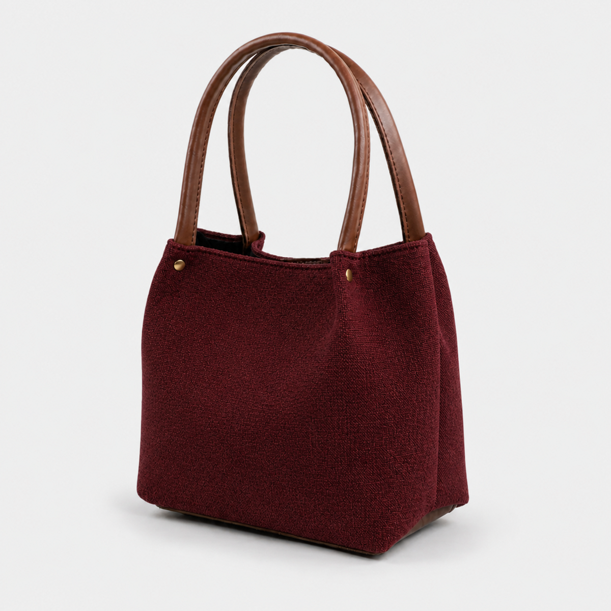 Daily Tote Canvas - Duo Deal (Maroon + Beige)