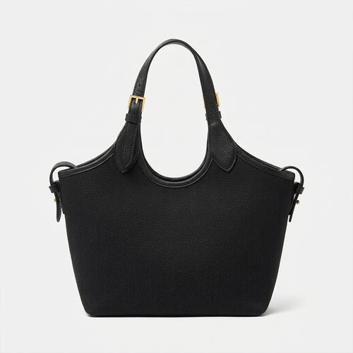 Bucket Canvas Tote Bag Black