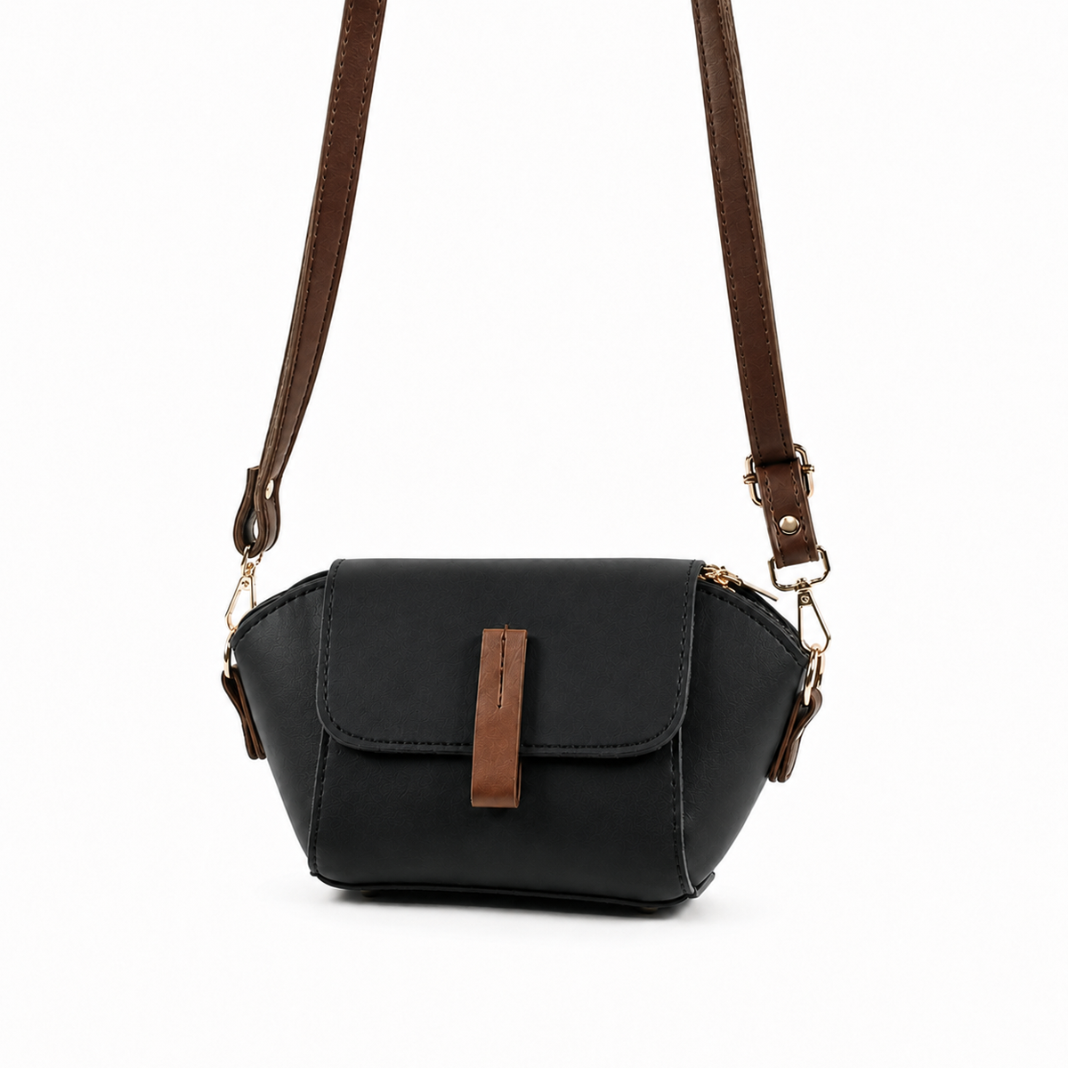 Mini Flap Crossbody Bag Black