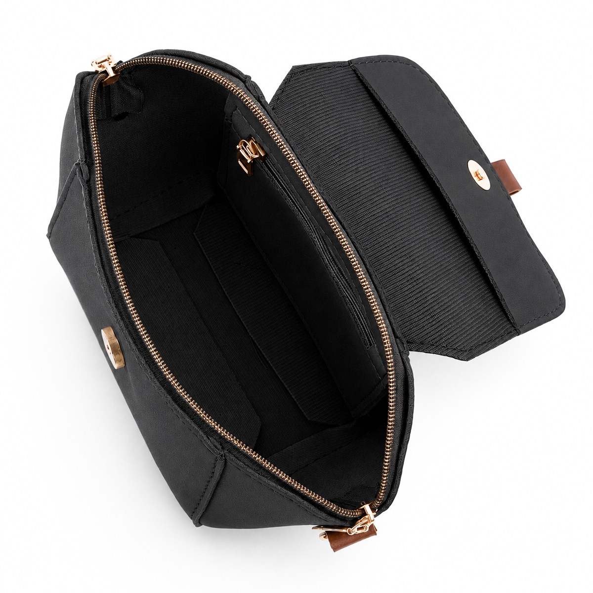 Mini Flap Crossbody Bag Black
