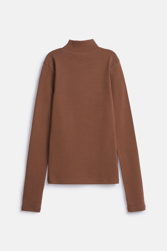 Classic Mock Neck Long Sleeve Top