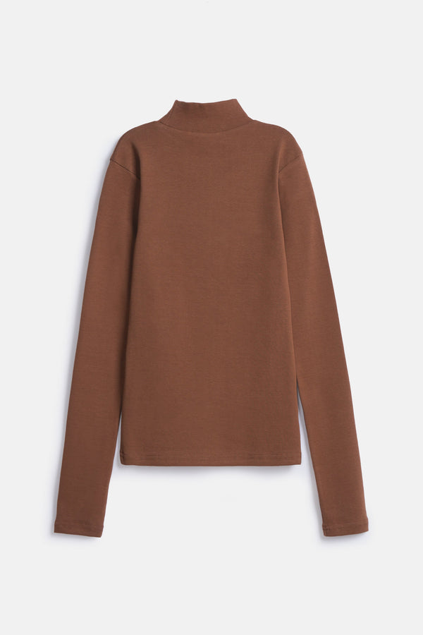 Classic Mock Neck Long Sleeve Top
