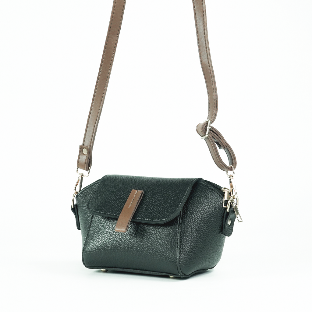 Mini Flap Crossbody Bag Black