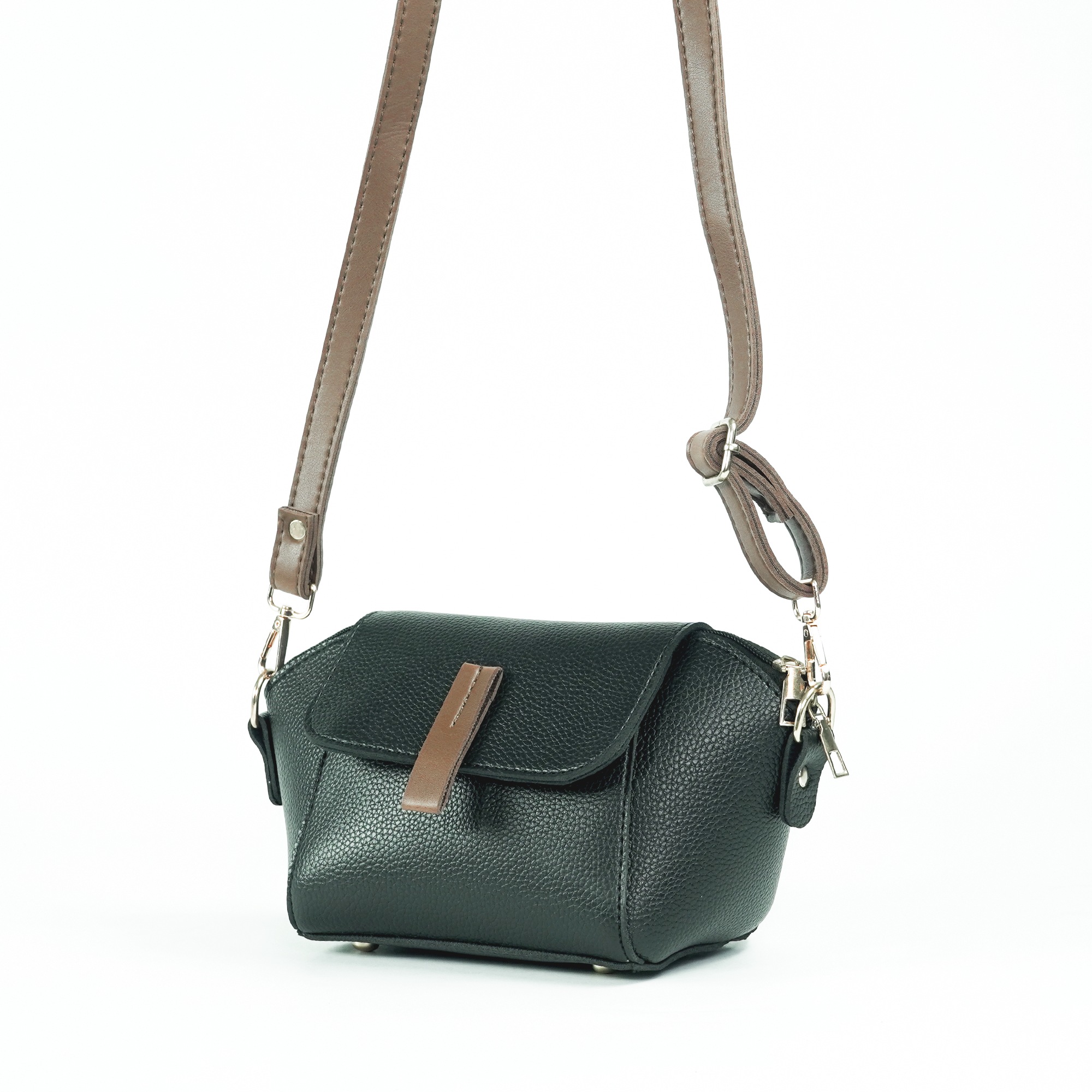 Mini Flap Crossbody Bag Black