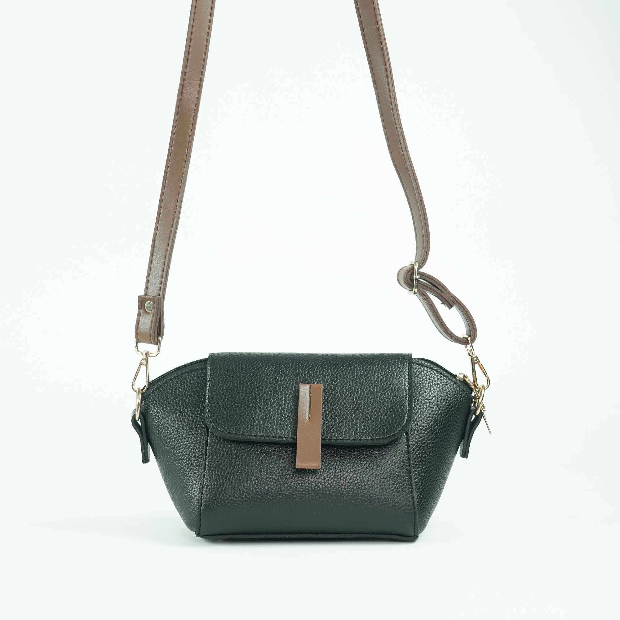 Mini Flap Crossbody Bag Black