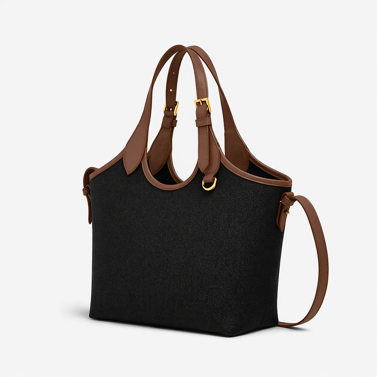 Bucket Canvas black & brown