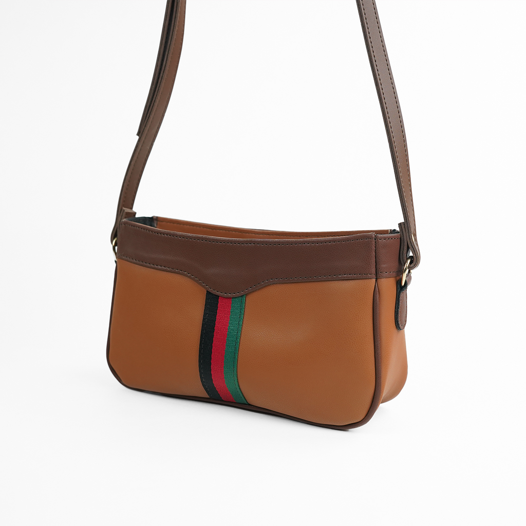Riviera Stripe Bag Brown