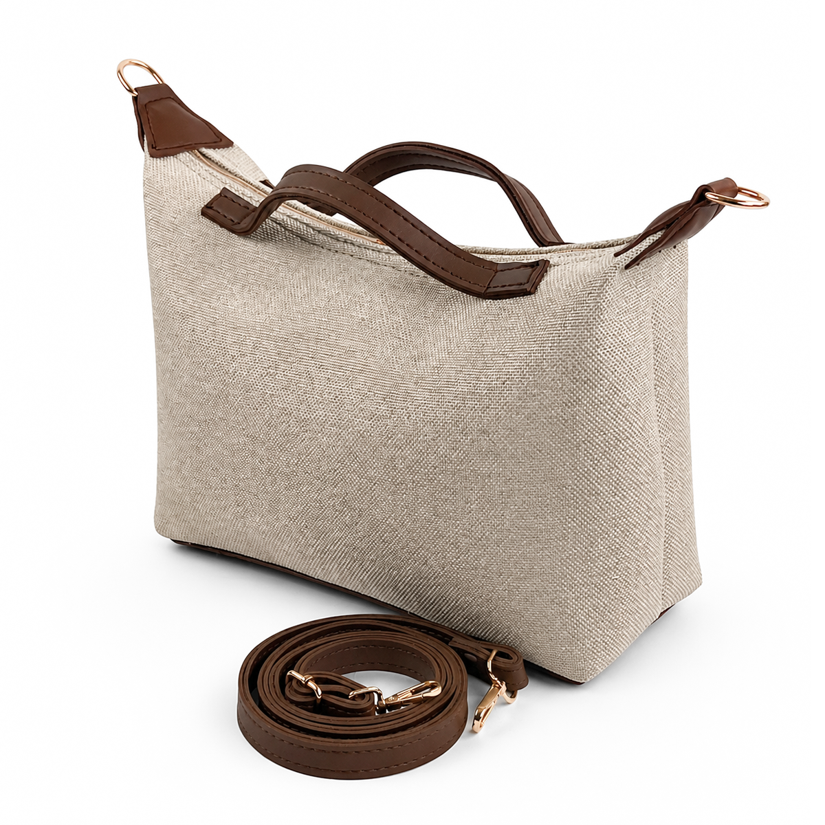 The Duffel Canvas Bag Beige