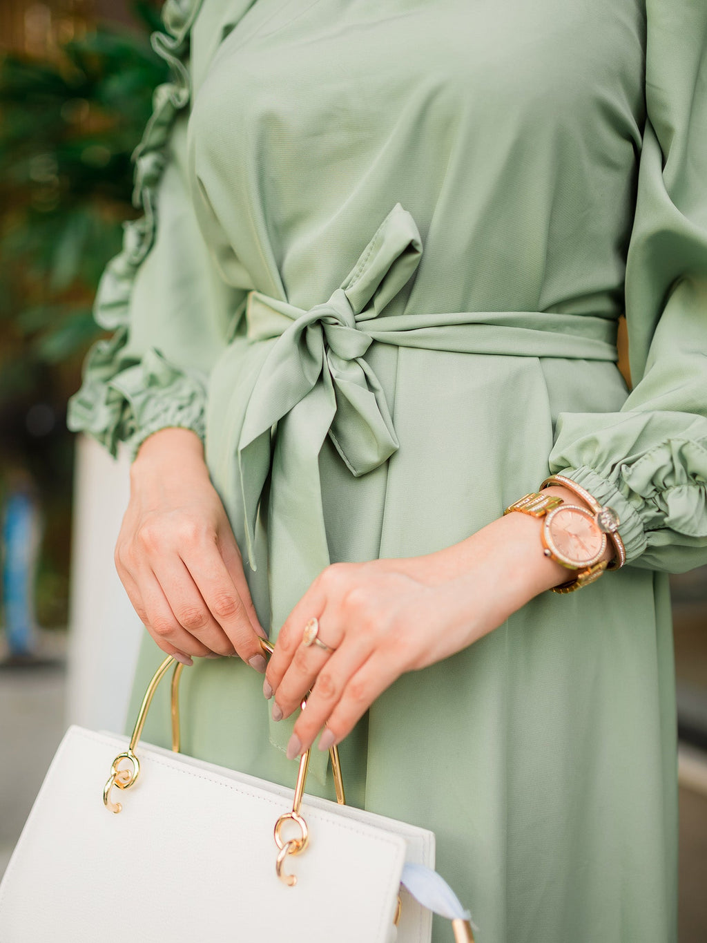 Feather maxi dress (Pastel)