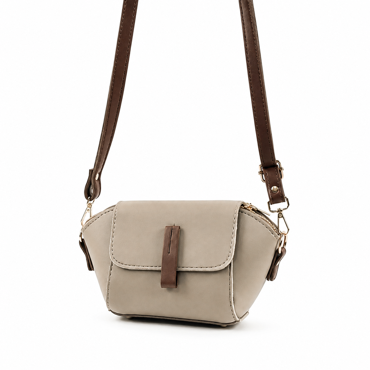 Mini Flap Crossbody Bag Beige