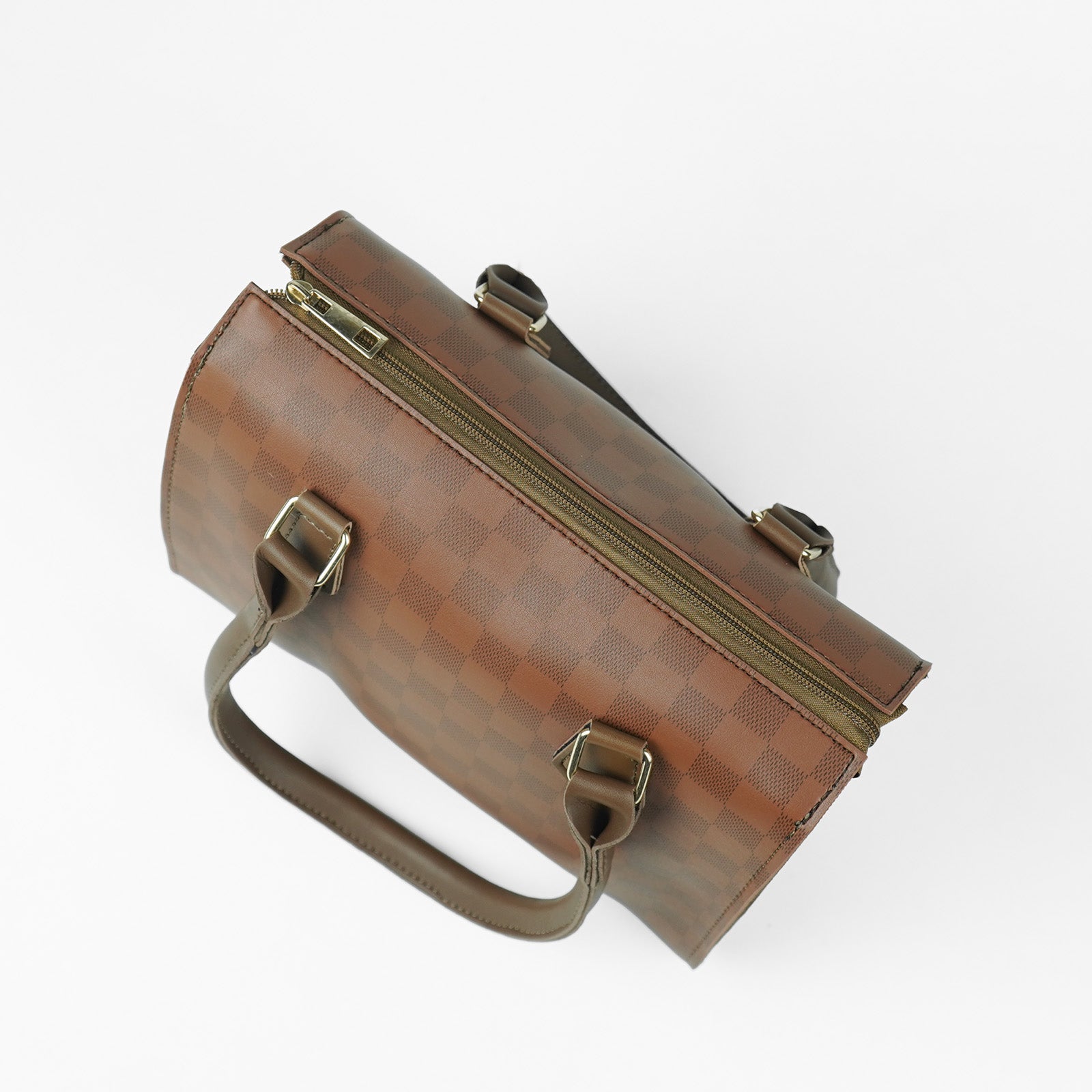 checkered handbag  brown (checkered)