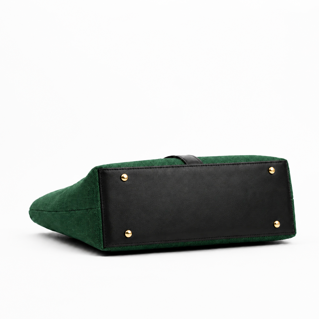 Mira Canvas Bag Green & black