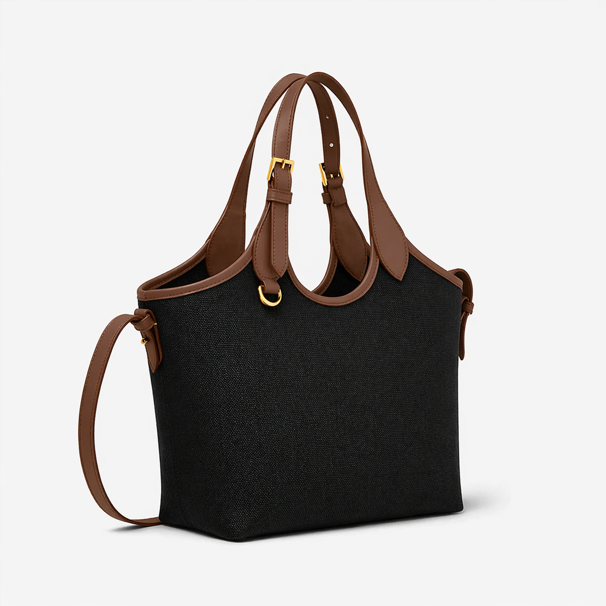 Bucket Canvas black & brown
