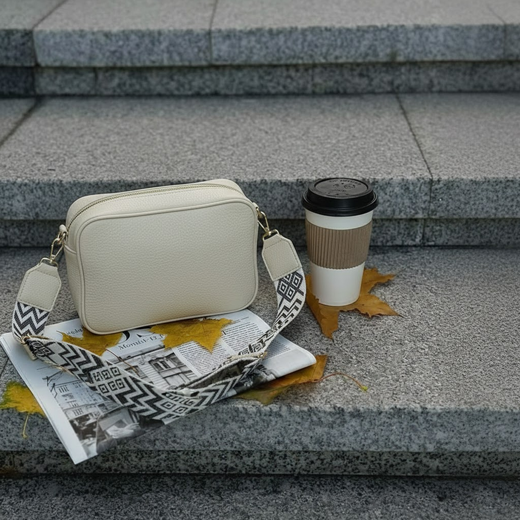 Messenger Shoulder Bag Beige