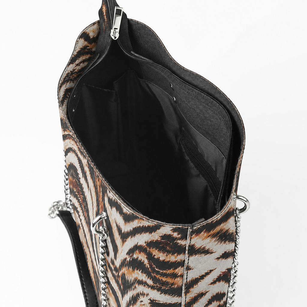 Verona Tote Bag Tiger Canvas